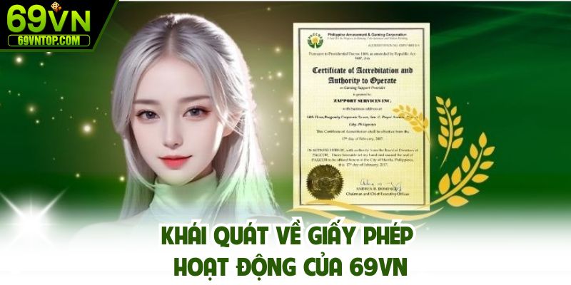 Khái quát về giấy phép hoạt động của 69vn